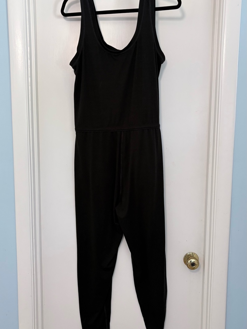 Vuori Black Sleeveless Jumpsuit with Drawstring Waist - Picture 6 of 7